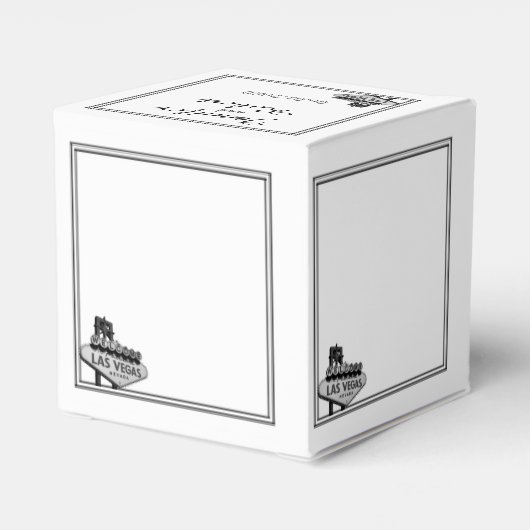 Las Vegas Bestemming Bruiloft Favor Box Bedankdoosjes (Achterkant)