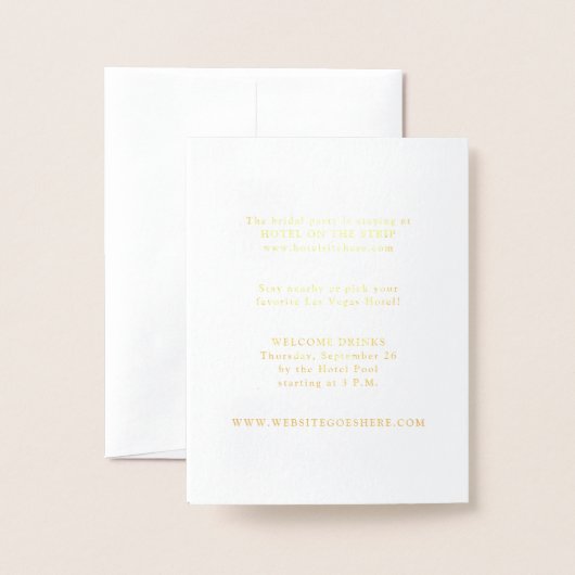 Las Vegas Bestemming Bruiloft Paspoort Uitnodiging (Met envelop)