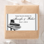 Las Vegas Bestemming Bruiloft Water Fles Label (Insitu)