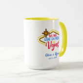 Las Vegas Bestemming Bruiloft Zondag Brunch Custom Mok (Voorkant rechts)