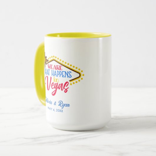 Las Vegas Bestemming Bruiloft Zondag Brunch Custom Mok (Voorkant links)