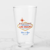 Las Vegas Bestemming Huwelijk Keepsake Gift Glas (Voorkant)