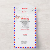 Las Vegas Bestemming Trouw Airmail All In One I All In One Uitnodiging (Binnen)