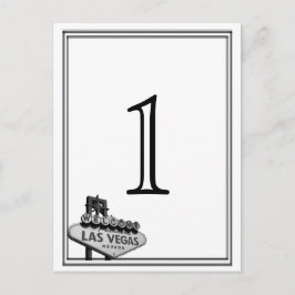 Las Vegas Bestemming Trouwtafel nummer Briefkaart