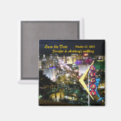 Las Vegas Bewaar de datum  Neon teken Magneet (Voorkant / Achterkant)