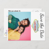 Las Vegas Bewaar de datumfoto Aankondigingskaart (Voorkant / Achterkant)