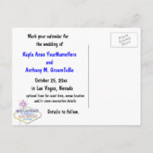 Las Vegas Bewaar de datumfoto Aankondigingskaart (Achterkant)