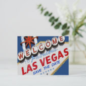 Las Vegas BEWAART HET DATUM Briefkaart (Staand voorkant)