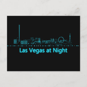 Las Vegas bij nacht Briefkaart