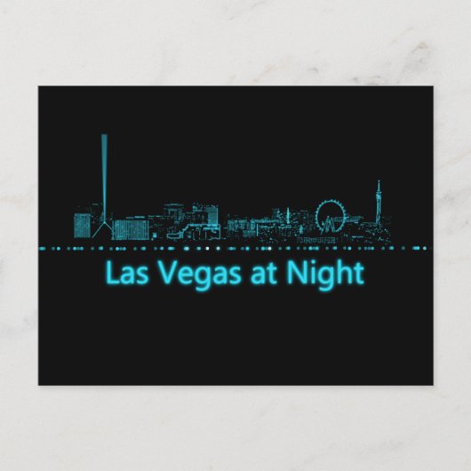 Las Vegas bij nacht Briefkaart (Voorkant)