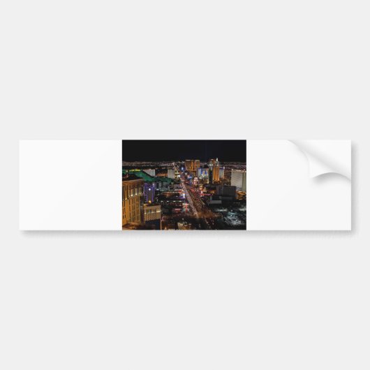 Las Vegas bij nacht Bumpersticker (Voorkant)