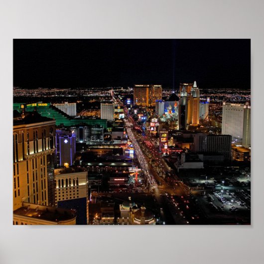 Las Vegas bij nacht Poster (Voorkant)