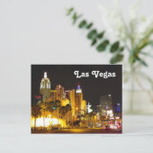 Las Vegas bij Night Briefkaart. Briefkaart (Staand voorkant)