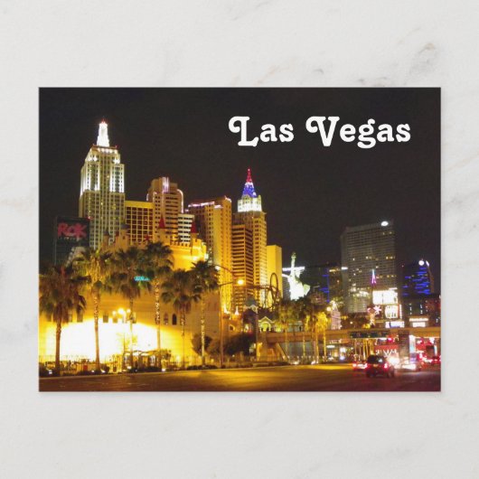 Las Vegas bij Night Briefkaart. Briefkaart (Voorkant)