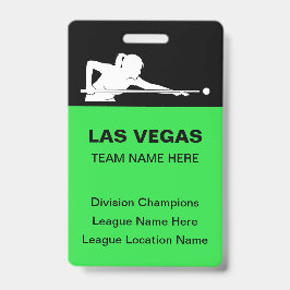 Las Vegas Biljart Thema Bulk Teamnaam Badges