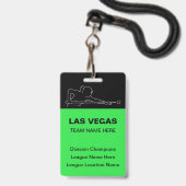 Las Vegas Biljart Thema Bulk Teamnaam Badges (Voorzijde met lanyard)