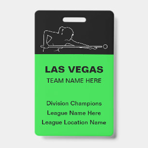 Las Vegas Biljart Thema Bulk Teamnaam Badges