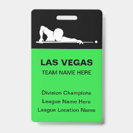 Las Vegas Biljart Thema Groothandel Teamnaam Badge