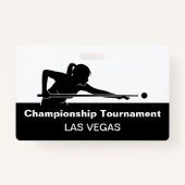 Las Vegas Billiards Budget Event Badge Male Female (Achterkant)