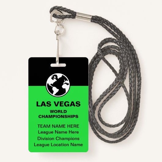 Las Vegas Billiards Championship Bulk Team Badges (Voorkant met draagriem)