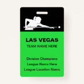 Las Vegas Billiards Theme Bulk Team Name Badges (Voorkant)