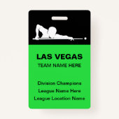 Las Vegas Billiards Theme Bulk Team Name Badges (Voorkant)