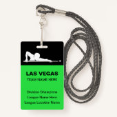 Las Vegas Billiards Theme Bulk Team Name Badges (Voorkant met draagriem)