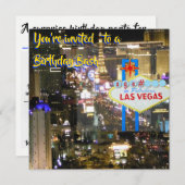 Las Vegas Birthday Bash op elke leeftijd op welkom Kaart (Voorkant / Achterkant)