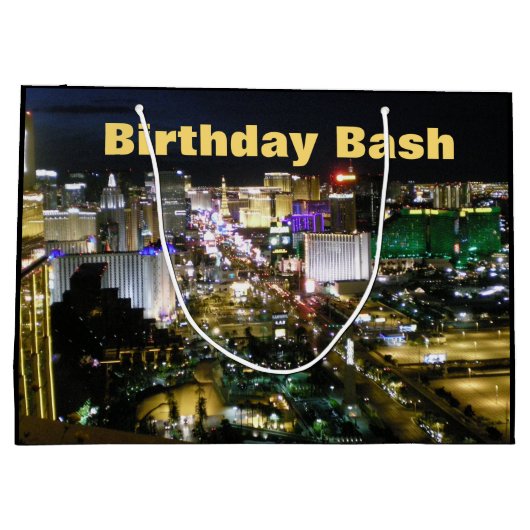 Las Vegas Birthday Bash Strip Groot Cadeauzakje (Achterkant)