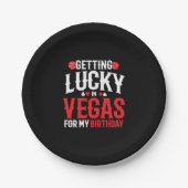 Las Vegas Birthday - Getting Lucky in Vegas Papieren Bordje (Voorkant)