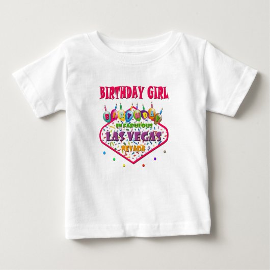 Las Vegas Birthday Girl T-Shirt (Voorkant)