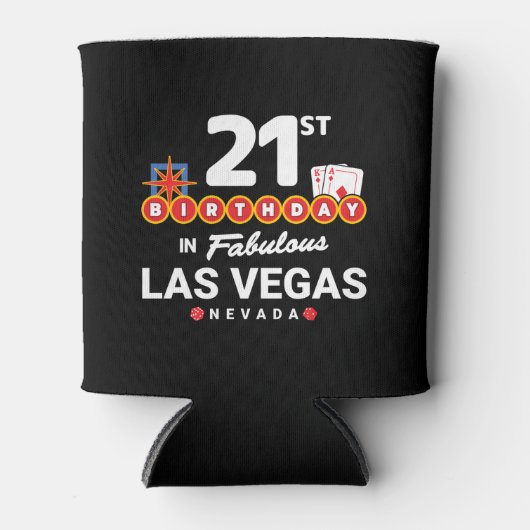 Las Vegas Birthday Party - 21st Birthday in Vegas Blikjeskoeler (Voorkant)
