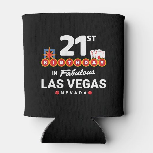 Las Vegas Birthday Party - 21st Birthday in Vegas Blikjeskoeler (Achterkant)