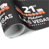 Las Vegas Birthday Party - 21st Birthday In Vegas Cadeaupapier (Rol Hoek)