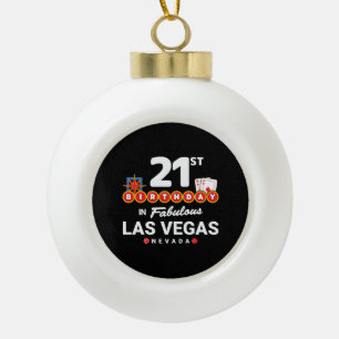 Las Vegas Birthday Party - 21st Birthday in Vegas Keramische Bal Ornament
