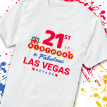 Las Vegas Birthday Party - 21st Birthday in Vegas T-shirt<br><div class="desc">Je 21ste verjaardag in Vegas plannen? Dit Welcome to Las Vegas sign stijlontwerp is de perfecte manier voor een 21-jarige om met een verjaardagsfeest in Vegas te vieren! Geweldig voor een meisjesreis of verjaardagseskaders die naar Vegas komen voor een weekendbaan of vakantie. Met "21st Birthday in Fabulous Las Vegas Nevada"...</div>