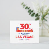Las Vegas Birthday Party - 30th Birthday in Vegas Briefkaart (Staand voorkant)
