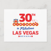 Las Vegas Birthday Party - 30th Birthday in Vegas Briefkaart (Voorkant)