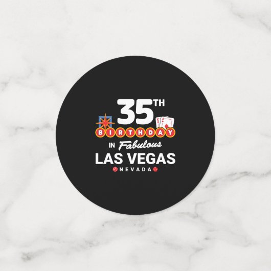 Las Vegas Birthday Party - 35th Birthday in Vegas Confetti (Kleine voorkant)