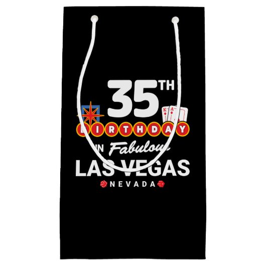 Las Vegas Birthday Party - 35th Birthday In Vegas Klein Cadeauzakje (Voorkant)