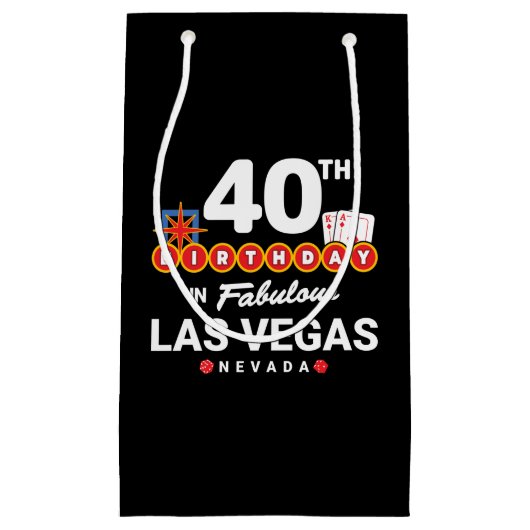 Las Vegas Birthday Party - 40th Birthday in Vegas Klein Cadeauzakje (Voorkant)