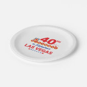 Las Vegas Birthday Party - 40th Birthday in Vegas Papieren Bordje (Gekanteld)