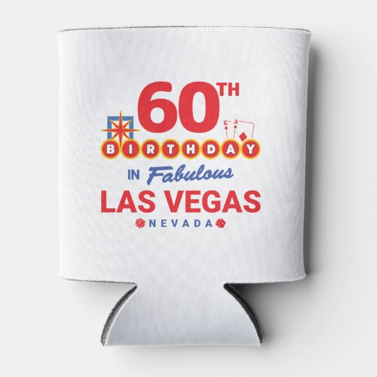 Las Vegas Birthday Party - 60th Birthday in Vegas Blikjeskoeler (Voorkant)