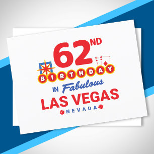 Las Vegas Birthday Party - 62nd Birthday In Vegas Briefkaart