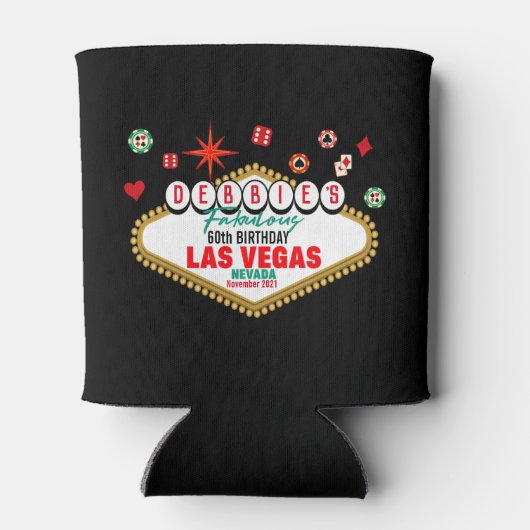 Las Vegas Birthday Party  Blikjeskoeler (Achterkant)