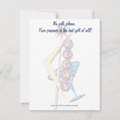  Las Vegas Birthday Party Blue Sky Sign Kaart (Achterkant)