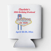 Las Vegas Birthday Party Favor Blikjeskoeler (Achterkant)