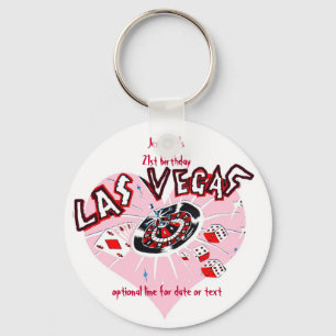 Las Vegas Birthday Party Favors Sleutelhanger
