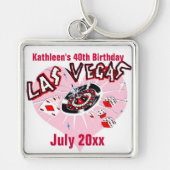 Las Vegas Birthday Party for her Sleutelhanger (Voorkant)