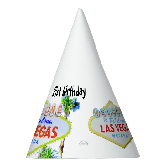 Las Vegas Birthday Party gepersonaliseerd Feesthoedjes (Rechts)